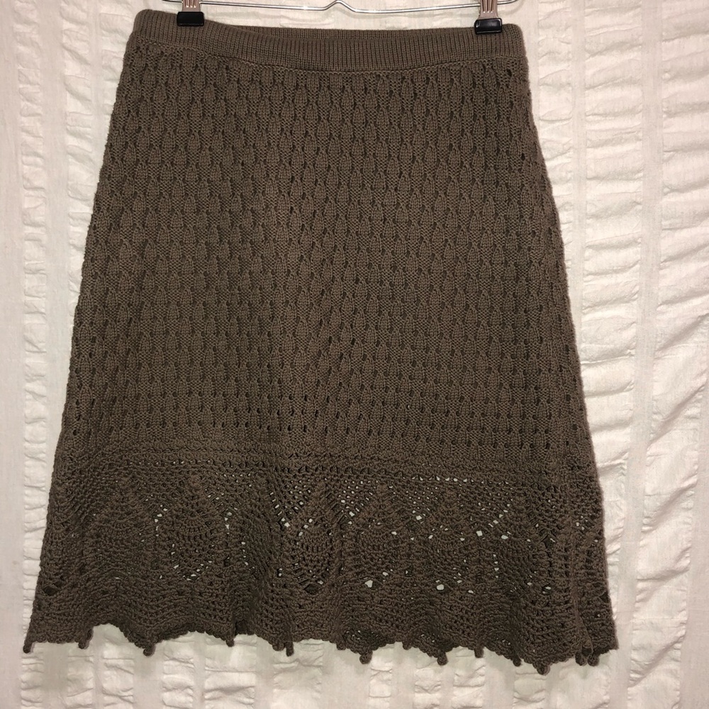Athleta Cutback Brown Crochet Skirt - Picture 1 of 7